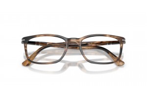 PERSOL PO3189V 1236 csíkos fekete/szürkésbarna szemüvegkeret