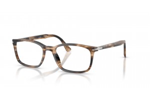 PERSOL PO3189V 1236 csíkos fekete/szürkésbarna szemüvegkeret