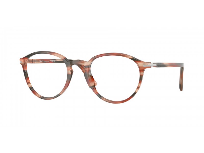 PERSOL PO3218V 1233 csíkos piros-zöld demo szemüveg