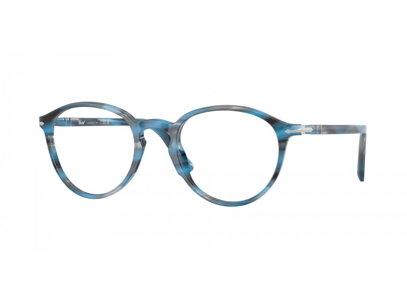 PERSOL PO3218V 1234 kék-szürke szemüveg (demo lencse)