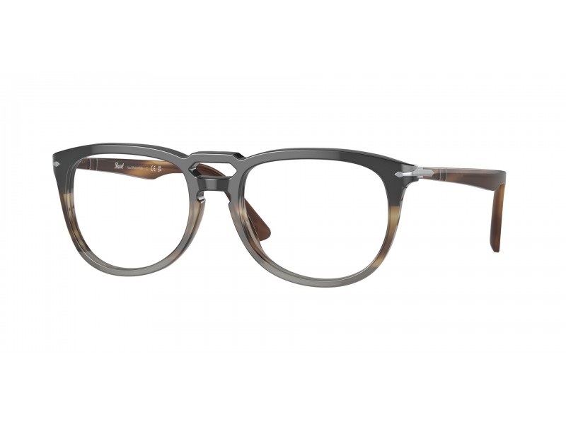 PERSOL PO3278V 1135 fekete/sávos barna szemüvegkeret