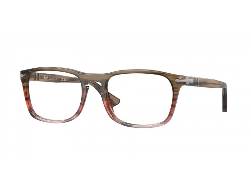 PERSOL PO3344V 1206 barna-piros csíkos szemüveg
