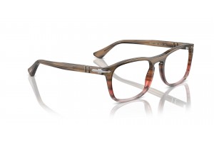 PERSOL PO3344V 1206 barna-piros csíkos szemüveg