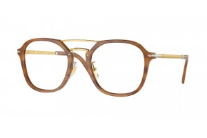 PERSOL PO3352V 960 csíkos barna szemüveg (demo lencse)