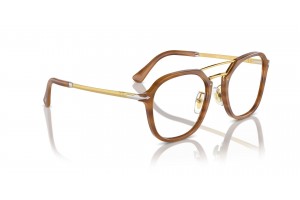 PERSOL PO3352V 960 csíkos barna szemüveg (demo lencse)