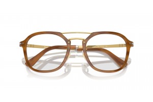 PERSOL PO3352V 960 csíkos barna szemüveg (demo lencse)