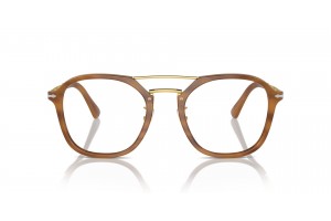 PERSOL PO3352V 960 csíkos barna szemüveg (demo lencse)
