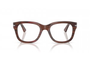 PERSOL PO3372V 1223 csíkos burgundy demo lencse