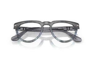 PERSOL PO3377V 1205 — csíkos szürke demo lencsés keret