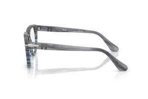 PERSOL PO3377V 1205 — csíkos szürke demo lencsés keret