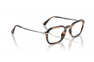 PERSOL PO3381V 1236 - csíkos keret, fekete/szürkésbarna