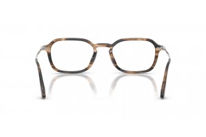 PERSOL PO3381V 1236 - csíkos keret, fekete/szürkésbarna