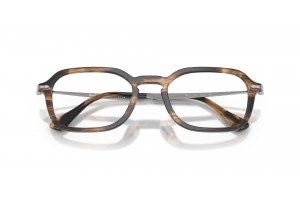 PERSOL PO3381V 1236 - csíkos keret, fekete/szürkésbarna