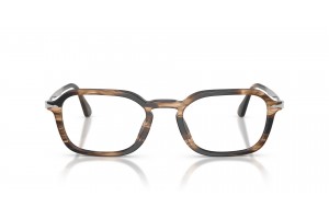 PERSOL PO3381V 1236 - csíkos keret, fekete/szürkésbarna
