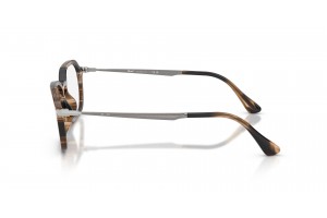 PERSOL PO3381V 1236 - csíkos keret, fekete/szürkésbarna