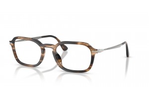 PERSOL PO3381V 1236 - csíkos keret, fekete/szürkésbarna