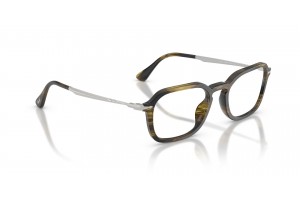 PERSOL PO3381V 1237 — Csíkos fekete és olíva keret