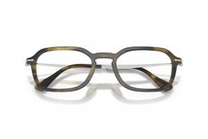 PERSOL PO3381V 1237 — Csíkos fekete és olíva keret
