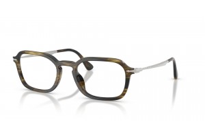 PERSOL PO3381V 1237 — Csíkos fekete és olíva keret