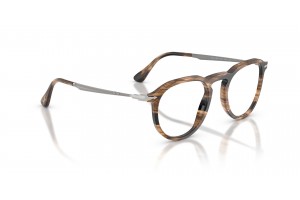 PERSOL PO3387V 1236 PIER csíkos fekete-barna keret