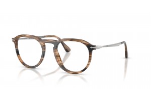 PERSOL PO3387V 1236 PIER csíkos fekete-barna keret