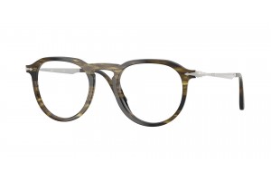 PERSOL PO3387V 1237 PIER Striped Black & Olive Green Demo Lens szemüveg
