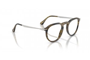 PERSOL PO3387V 1237 PIER csíkos fekete és olíva demo lencse