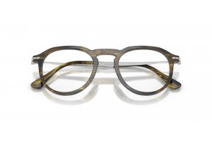 PERSOL PO3387V 1237 PIER csíkos fekete és olíva demo lencse