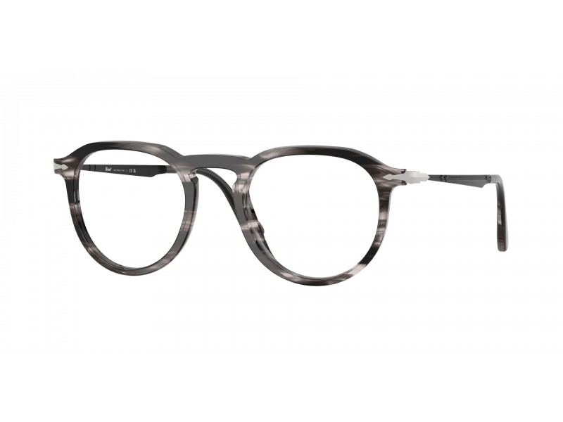 PERSOL PO3387V 1238 PIER csíkos fekete-szürke szemüveg