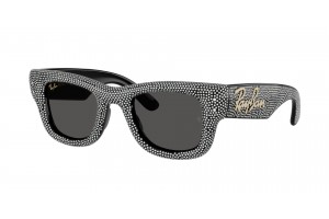 RAY-BAN RB4940BP 686587 WAYFARER PUFFER (ASAP ROCKY) Black & Strass Pave Dark Grey napszemüveg