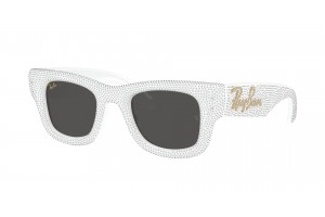 RAY-BAN RB4940BP 686687 WAYFARER PUFFER (ASAP ROCKY) White & Strass Pave Dark Grey napszemüveg