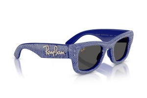 Ray-Ban Wayfarer Puffer RB4940BP kék Strass sötétszürke