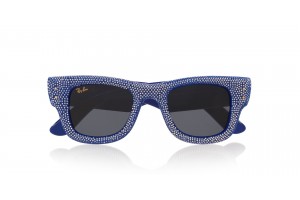 Ray-Ban Wayfarer Puffer RB4940BP kék Strass sötétszürke