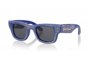 Ray-Ban Wayfarer Puffer RB4940BP kék Strass sötétszürke