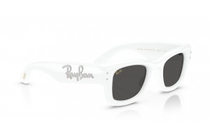 Ray-Ban RB4940B Wayfarer Puffer White & Strass – Dark Grey