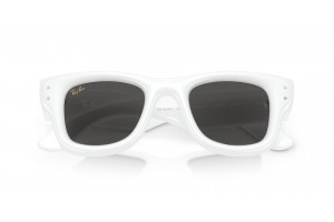 Ray-Ban RB4940B Wayfarer Puffer White & Strass – Dark Grey