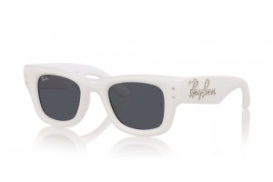 Ray-Ban RB4940B Wayfarer Puffer White & Strass – Dark Grey
