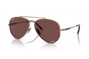 Ray-Ban RB8225 Aviator Titanium Rose Gold Dark Violet