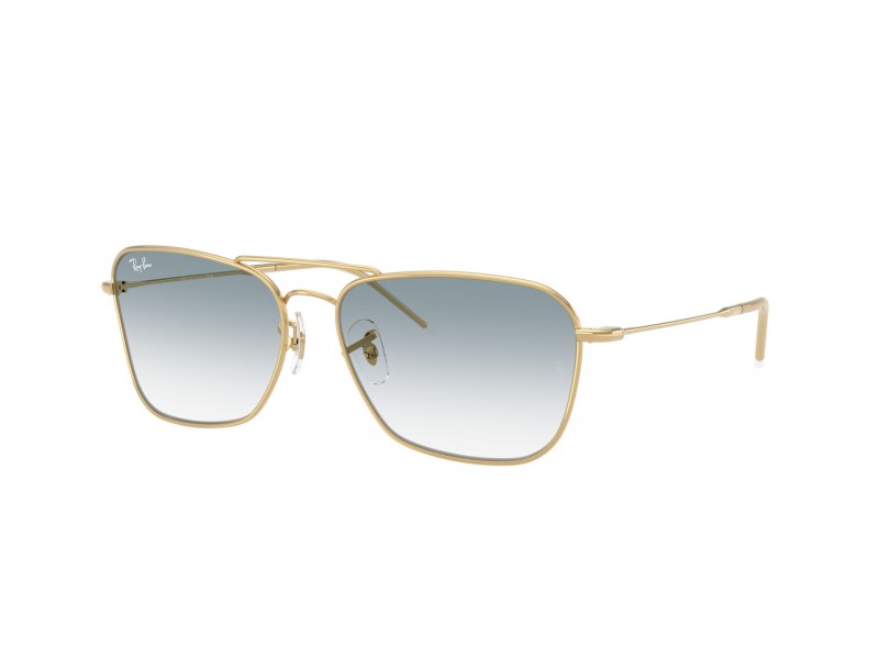 Ray-Ban RBR0102S CARAVAN Arista Gold - Gradient Blue