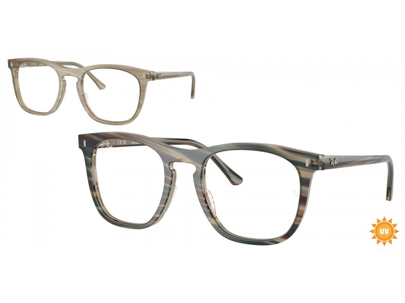 Ray-Ban RX2210V 8381 Photo Striped Grey szemüveg (demo)