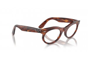Ray-Ban RX2242V 2144 Wayfarer Oval Striped Havana - Demo lencse