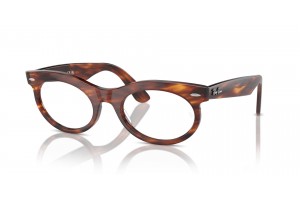 Ray-Ban RX2242V 2144 Wayfarer Oval Striped Havana - Demo lencse