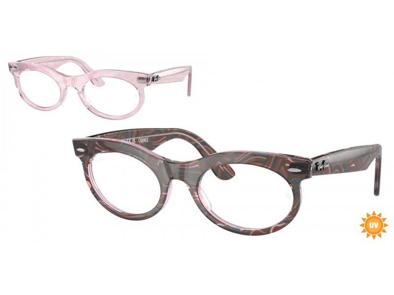 Ray-Ban RX2242V 8292 Wayfarer Oval lila szemüveg (DEMO lencse)