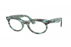 Ray-Ban RX2242V 8362 WAYFARER OVAL Striped Transparent Blue DEMO LENS szemüveg