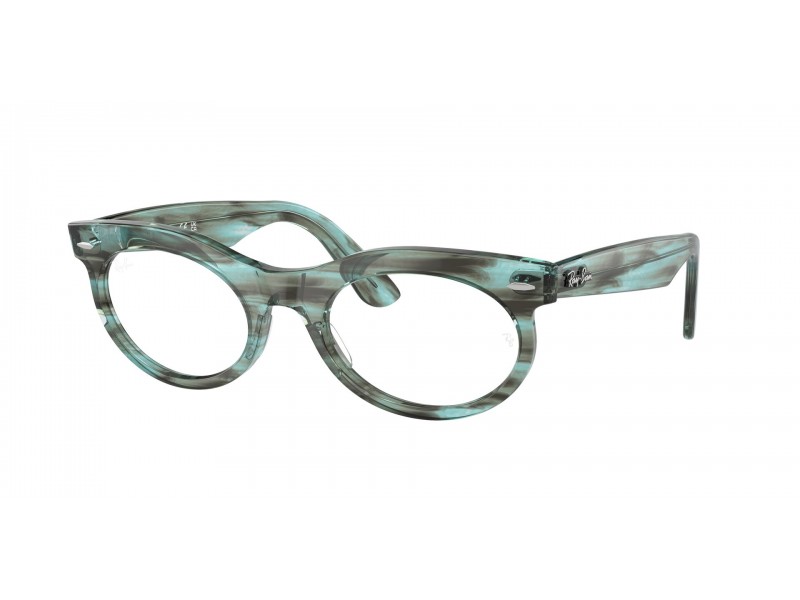 Ray-Ban RX2242V WAYFARER Oval csíkos áttetsző zöld