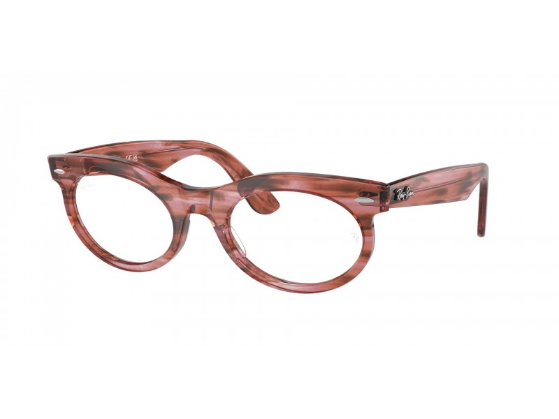 Ray-Ban RX2242V 8363 Wayfarer Oval csíkos átlátszó rózsaszín
