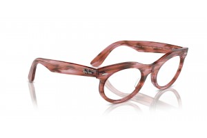 Ray-Ban RX2242V 8363 Wayfarer Oval csíkos átlátszó rózsaszín