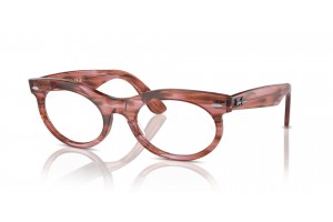 Ray-Ban RX2242V 8363 Wayfarer Oval csíkos átlátszó rózsaszín