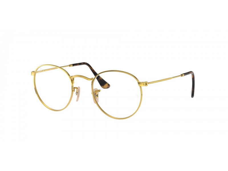 Ray-Ban RX3447V 2500 ROUND METAL Arista Gold demo lencse