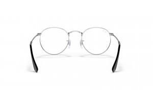 Ray-Ban RX3447V 2861 ROUND METAL - Black On Silver, demo lencse